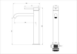 Смеситель для раковины Wonzon & Woghand Stick WW-88239017-CR хром
